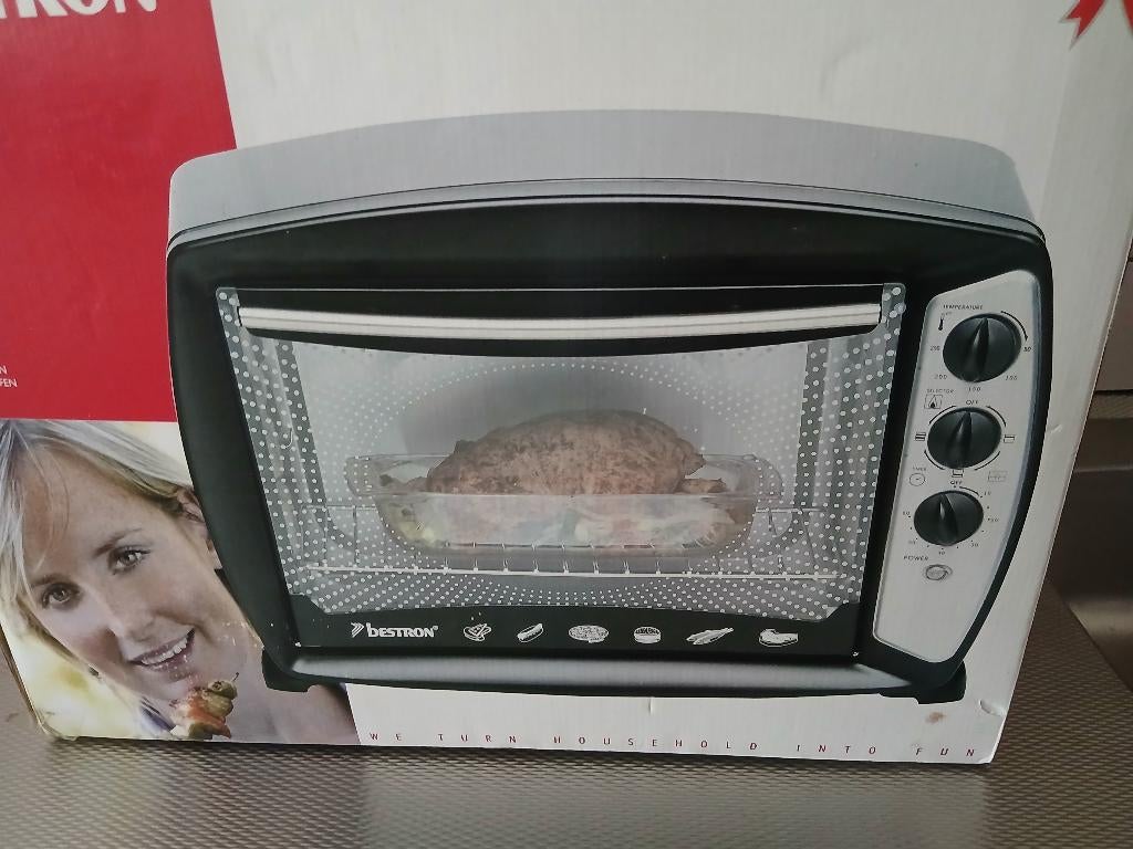 Grill bakoven paar keer gebruikt 50cm breed Bestron!, Ophalen, Minder dan 45 cm, Hete lucht, Zo goed als nieuw