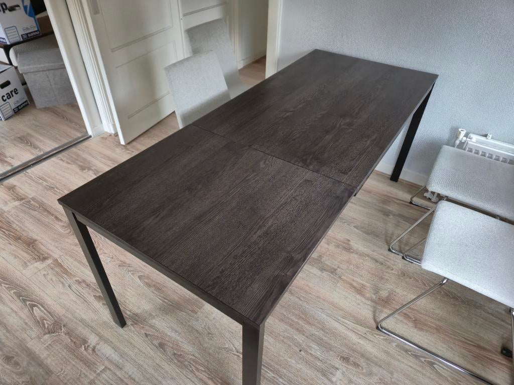 Uitschuifbare eettafel te koop, Huis en Inrichting, Ophalen, 100 tot 150 cm, 50 tot 100 cm, Zo goed als nieuw