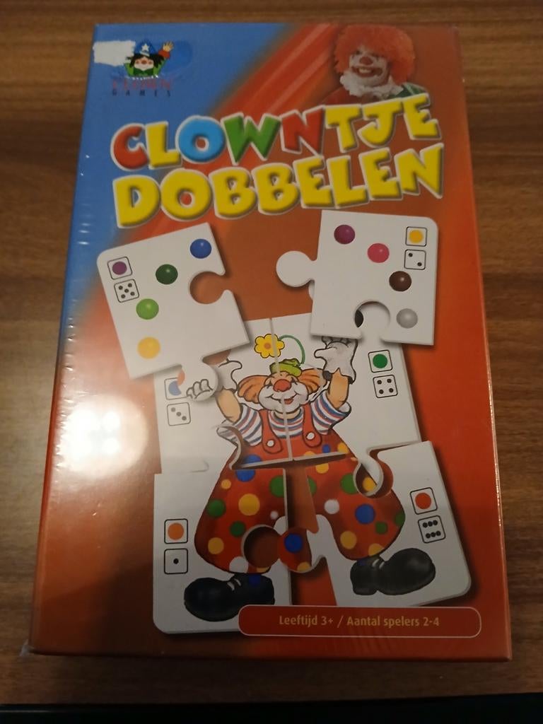 Clowntje Dobbelen - Leuk dobbelspel voor kinderen, Drie of vier spelers, Ophalen, Zo goed als nieuw, Van der Meulen