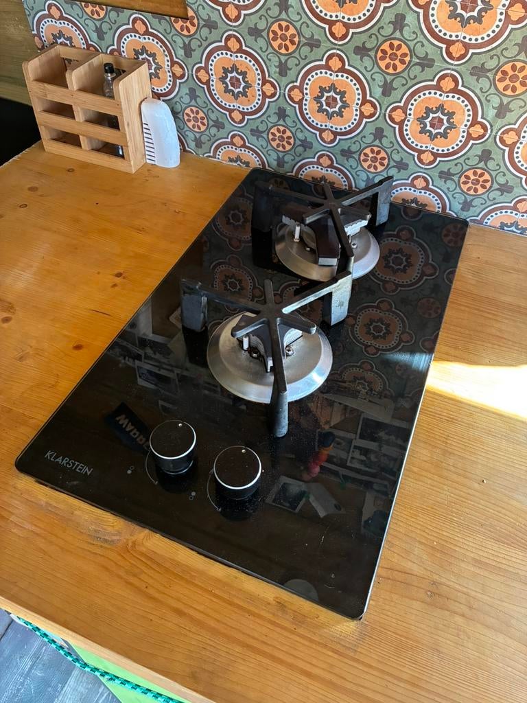 Klarstein Gaskookplaat 2 Pits Zwart camper, Ophalen, Zo goed als nieuw