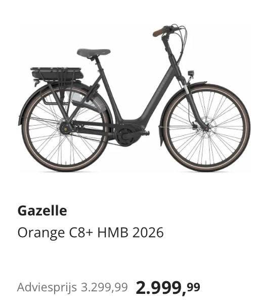 Gazelle Orange  26 inch  blauw D 42 , fiets 3 maanden oud, Ophalen, Zo goed als nieuw, Gazelle