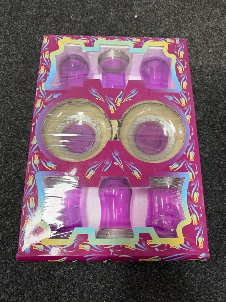 Turkse theeglazen set - Handgemaakt met 24 Kt. Goud, Huis en Inrichting, Keuken | Servies, Glas of Glazen, Nieuw, Ophalen of Verzenden