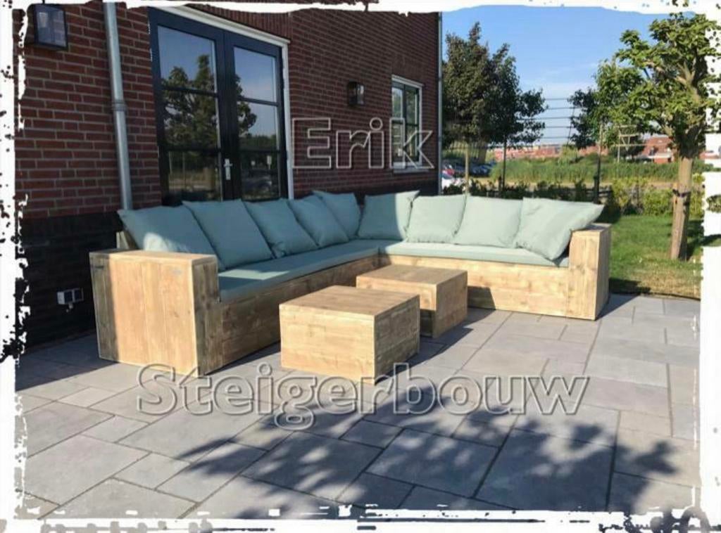 ACTIE DEALS! Houten Hoekbank Loungebank Loungeset Tuinbanken, Tuin en Terras, Tuinsets en Loungesets, Verzenden, Steigerhout, Nieuw