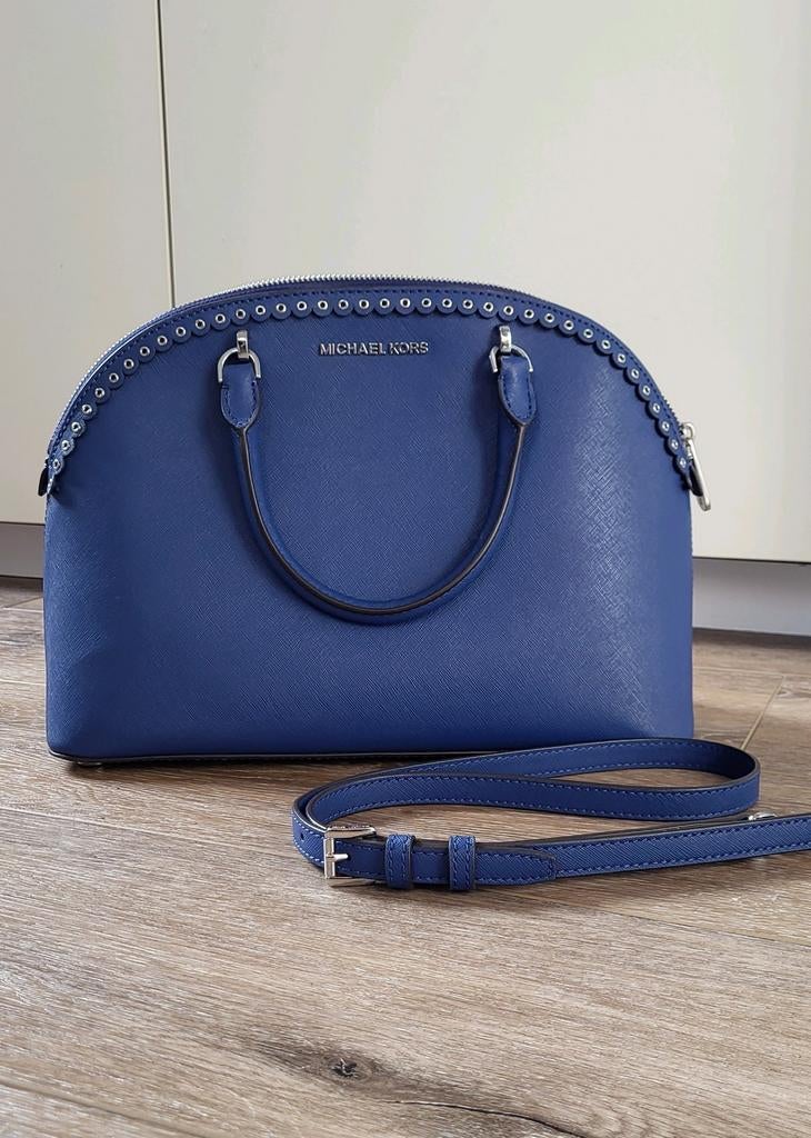 Michael Kors Emmy tas sapphire blauw, Sieraden, Tassen en Uiterlijk, Tassen | Damestassen, Ophalen of Verzenden, Zo goed als nieuw
