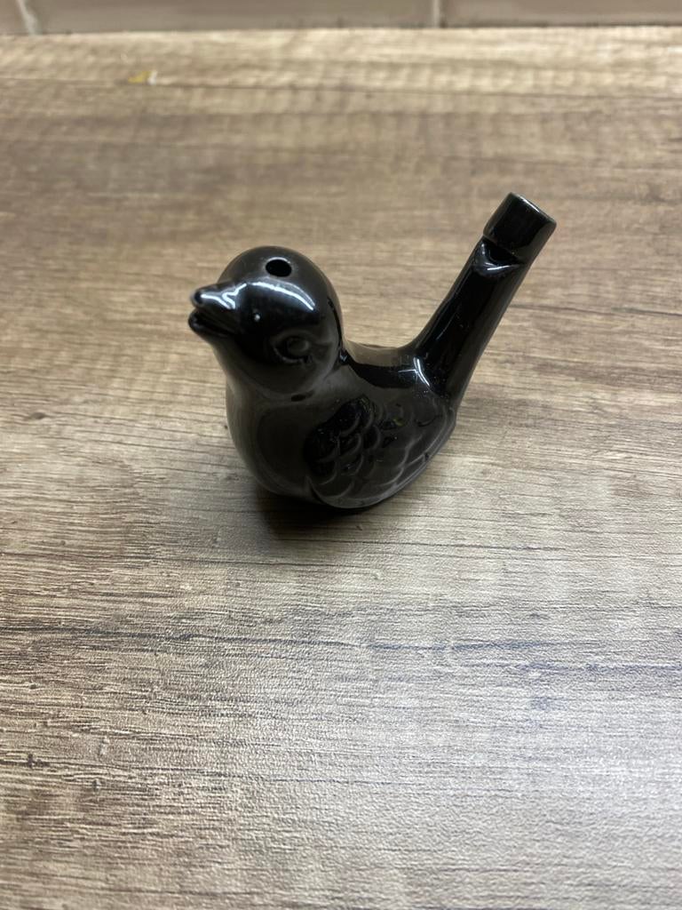 Zwart keramisch vogel fluitje, Ophalen of Verzenden, Zo goed als nieuw
