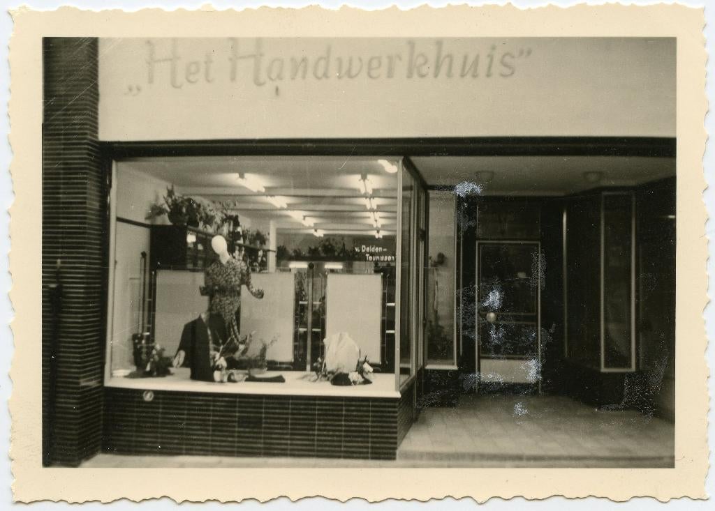 Oude Foto Nijmegen Augustijnenstraat 1958 Handwerkhuis, Verzenden, 1940 tot 1960, Ongelopen, Gelderland