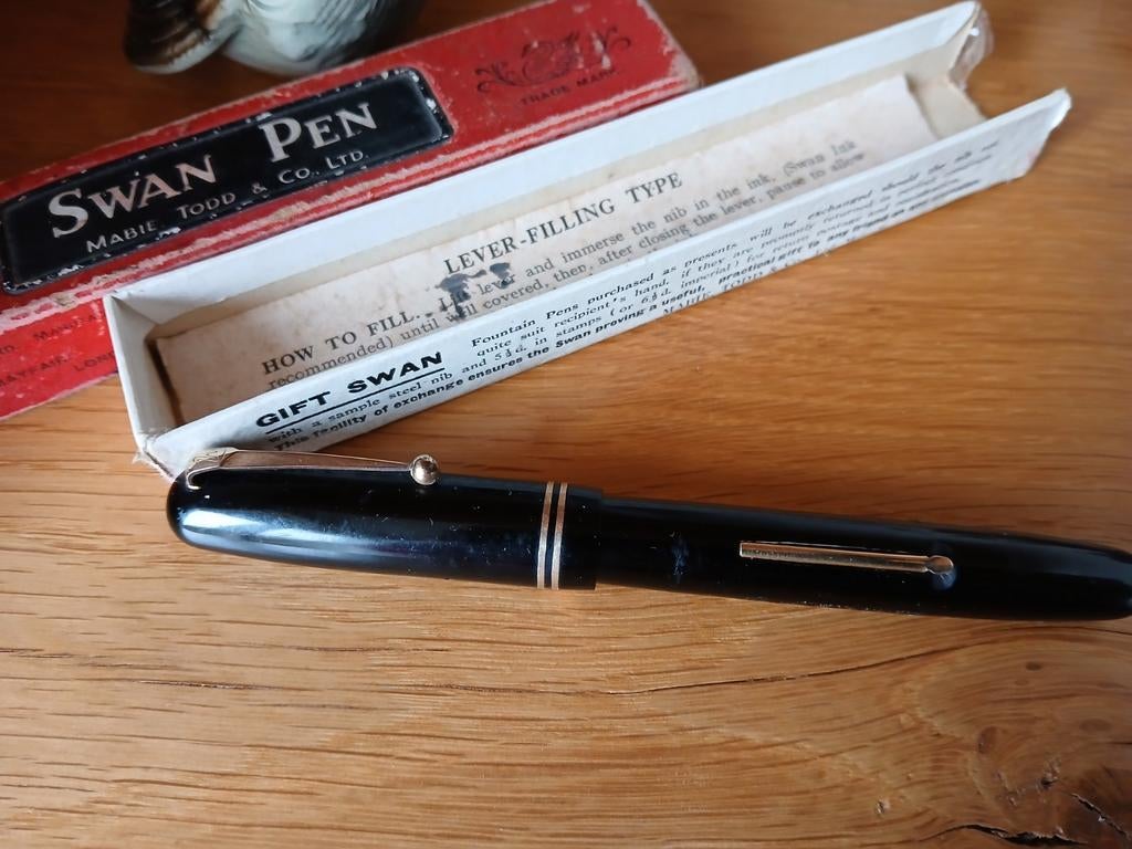 SWAN PEN vulpen originele verpakking, Overige merken, Gebruikt, Met doosje, Ophalen of Verzenden