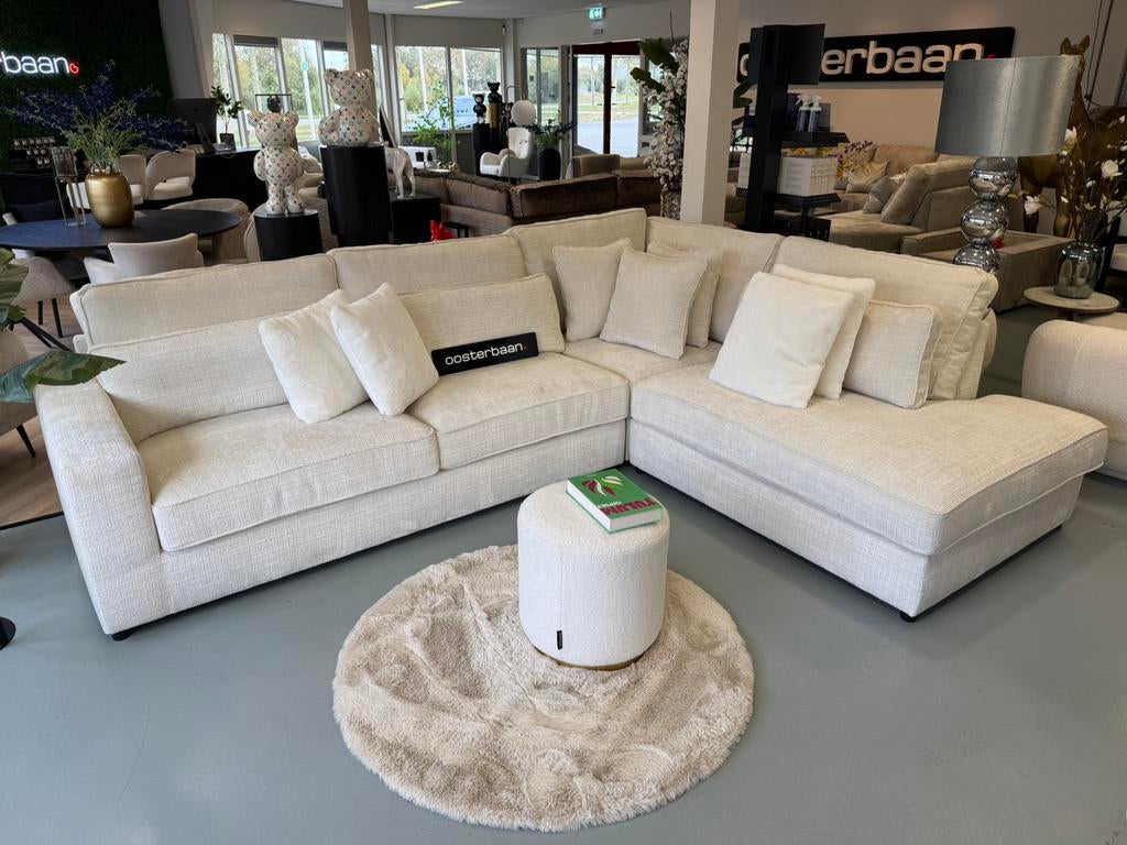 Luxe Velvet Teddy Hoekbank Pocket 310x250cm Wit Beige - NEW, Info@oosterbaanwonen.nl, Venus 31 8448CE Heerenveen, Hoekbank, Oosterbaan Wonen