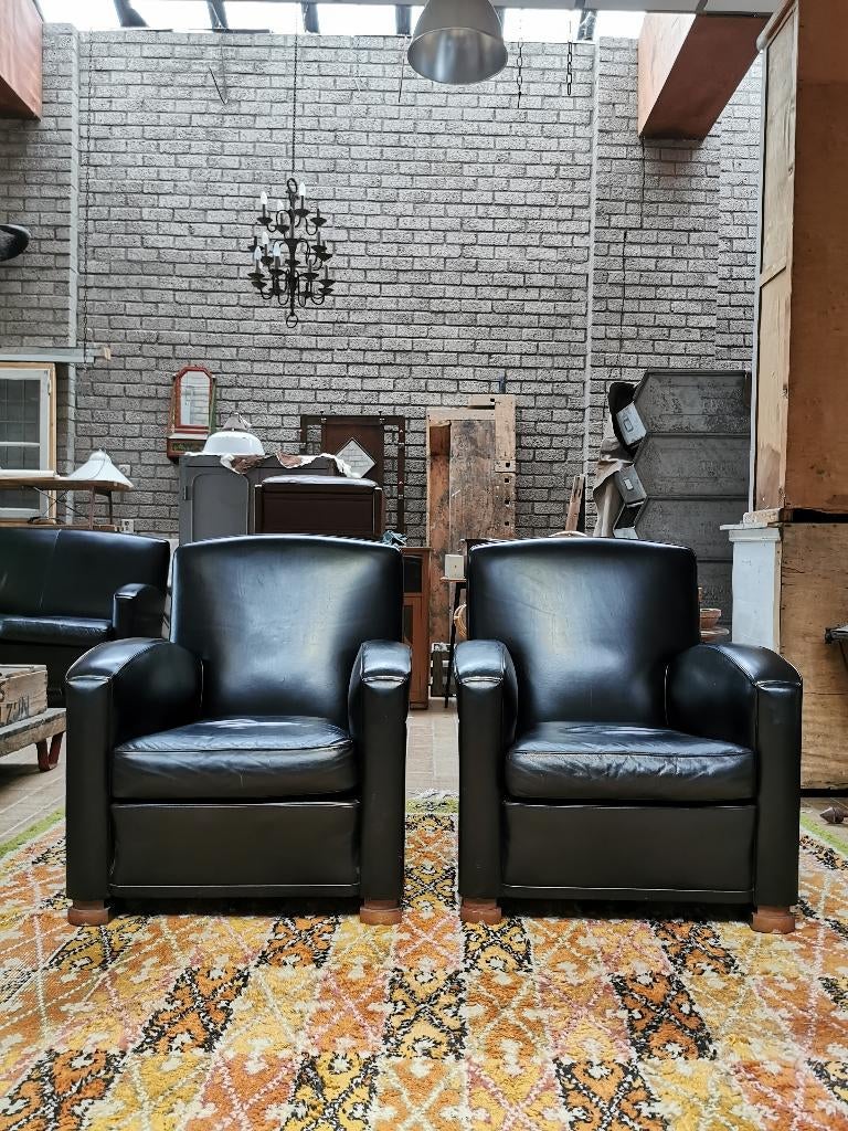 Poltrona frau art deco clubchairs, Huis en Inrichting, Fauteuils, Ophalen of Verzenden, Zo goed als nieuw, 75 tot 100 cm, Minder dan 50 cm