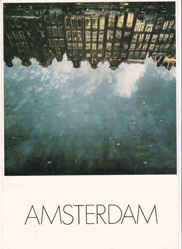Amsterdam - foto Paul Huf 1959 /reflectie Prinsengracht., Ophalen of Verzenden, 1960 tot 1980, Gelopen, Noord-Holland