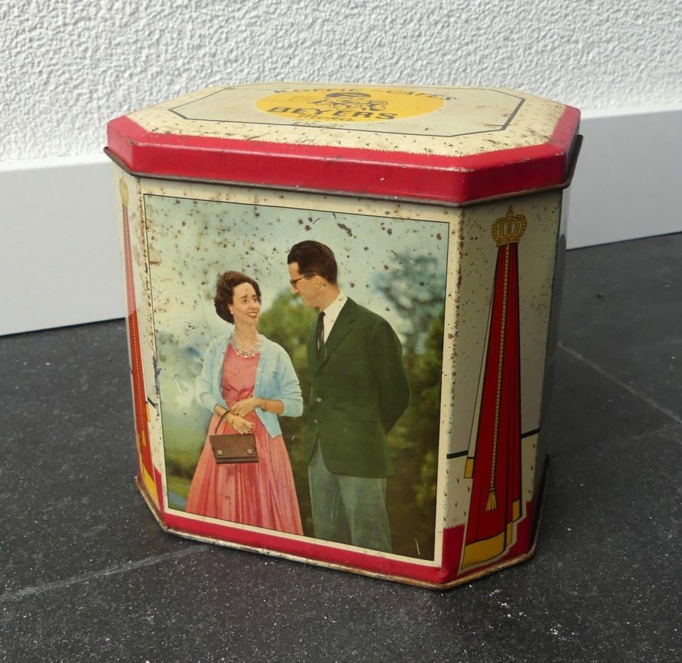 Koning Boudewijn en Fabiola blik België Beyers Moka, Ophalen of Verzenden, Gebruikt, Buitenland, Overige typen