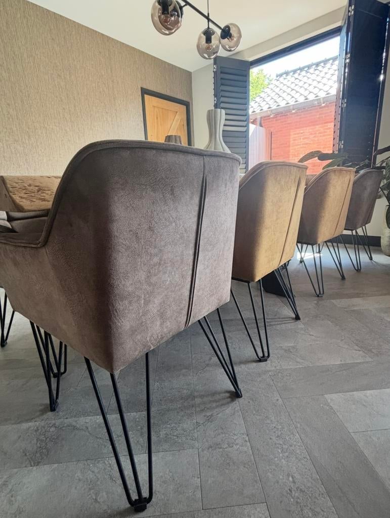 Eetkamerstoelen (set van 8), Ophalen, Zo goed als nieuw, Overige kleuren, Vijf, Zes of meer stoelen