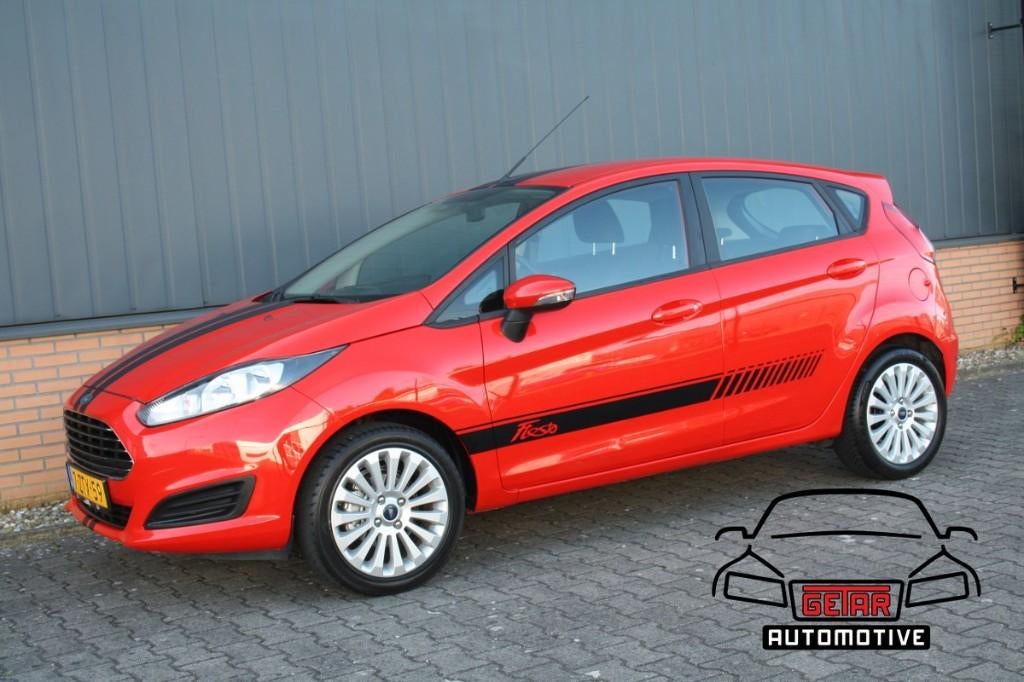 Ford Fiësta 1.0 48KW/65PK 5D 2015 Rood-Airco-Navi, 65 pk, Stof, 40 €/maand, Euro 6