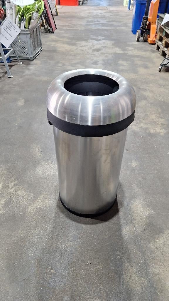 prullenbak afvalbak Horeca, Ophalen, Gebruikt, 40 liter of meer, Rvs
