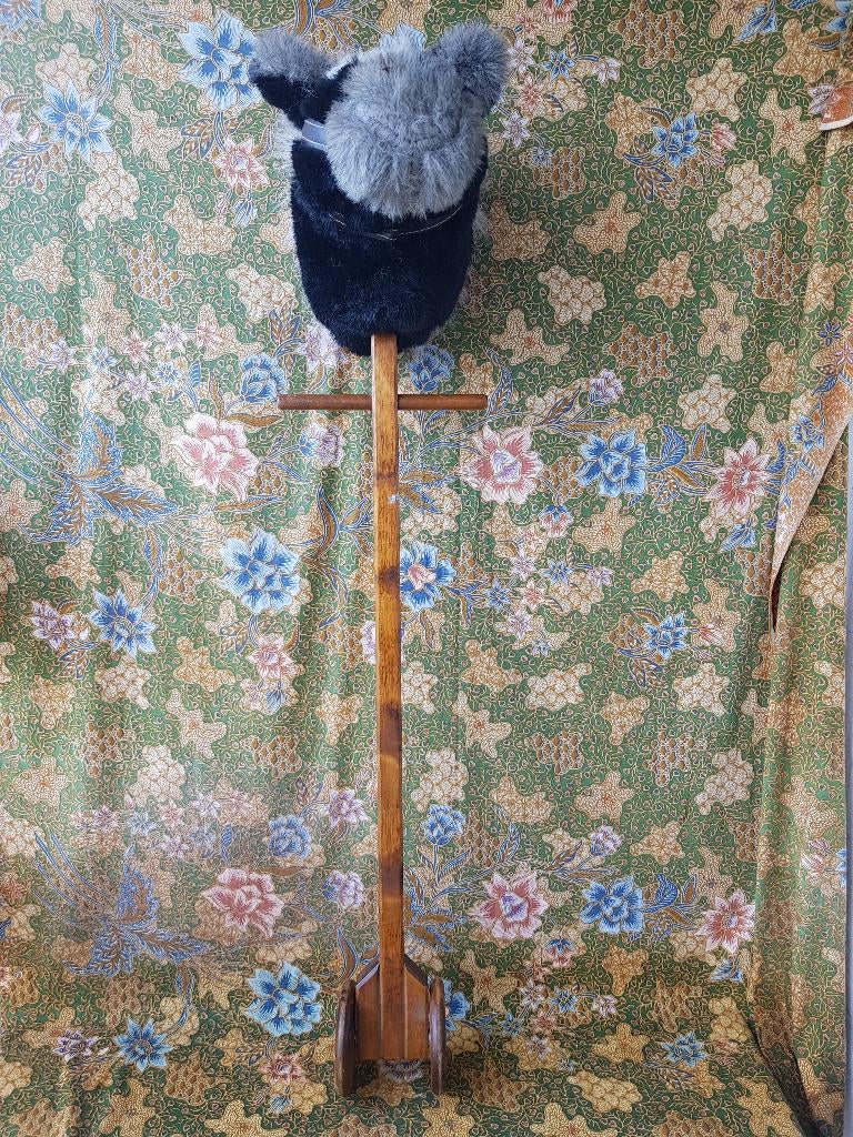 Mooi origineel oud stokpaard op wielen uit Engeland 92 cm., Ophalen of Verzenden