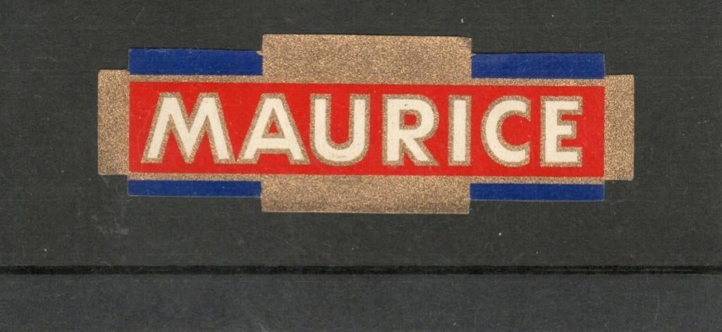 maurice etiket, Ophalen of Verzenden, Gebruikt, Sigarenbandjes