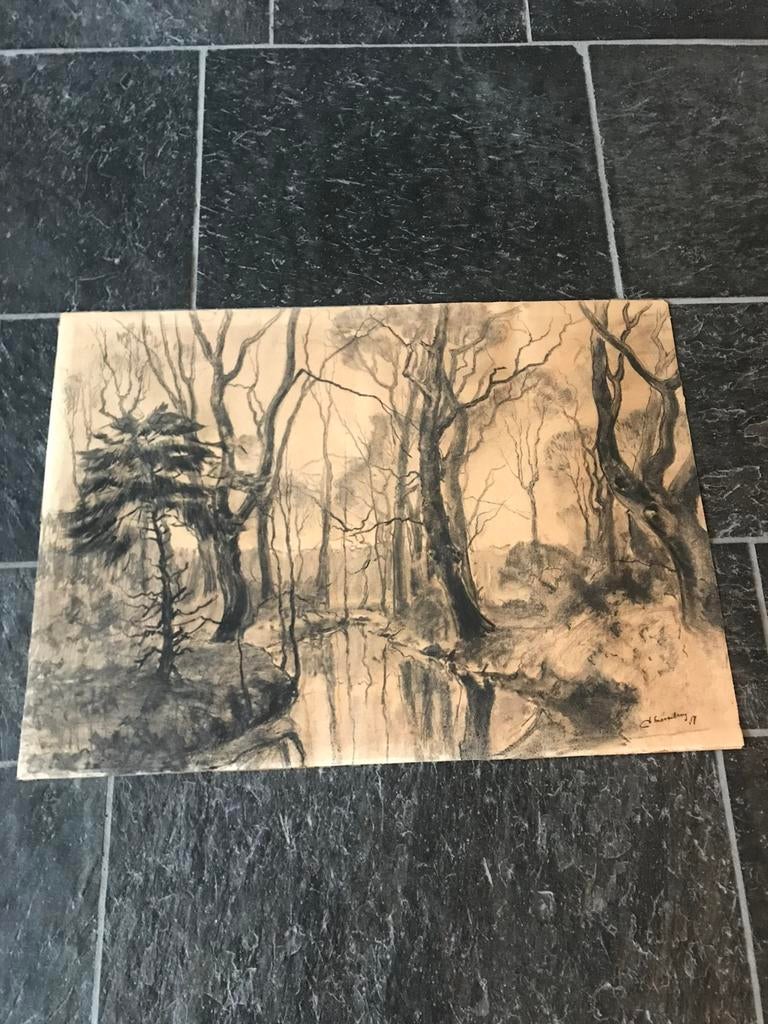 Dirk Smorenberg, tekening/studie., Ophalen of Verzenden