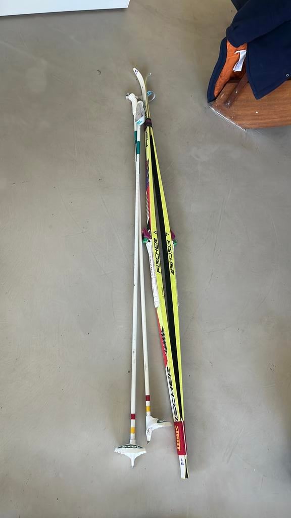 Fischer skating skies langlauf sns profil met stokken, Ophalen of Verzenden, Zo goed als nieuw, Ski's, Fischer