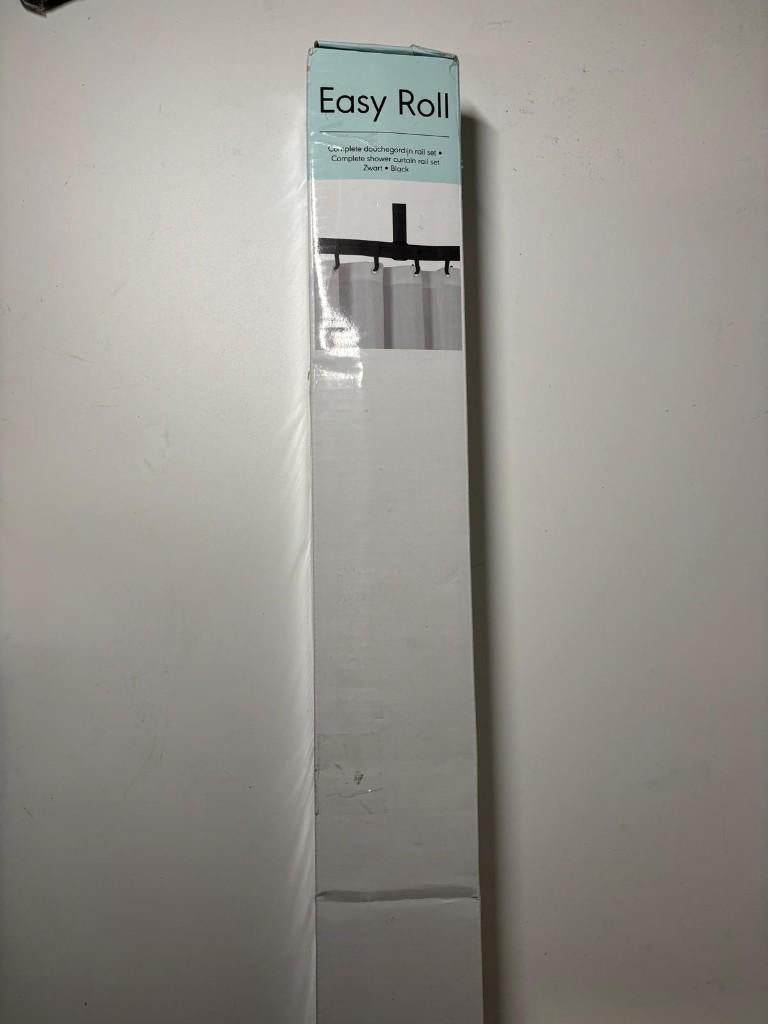 Easy Roll douchegordijn rail – zwart – compleet, Huis en Inrichting, Ophalen of Verzenden, Nieuw, Zwart