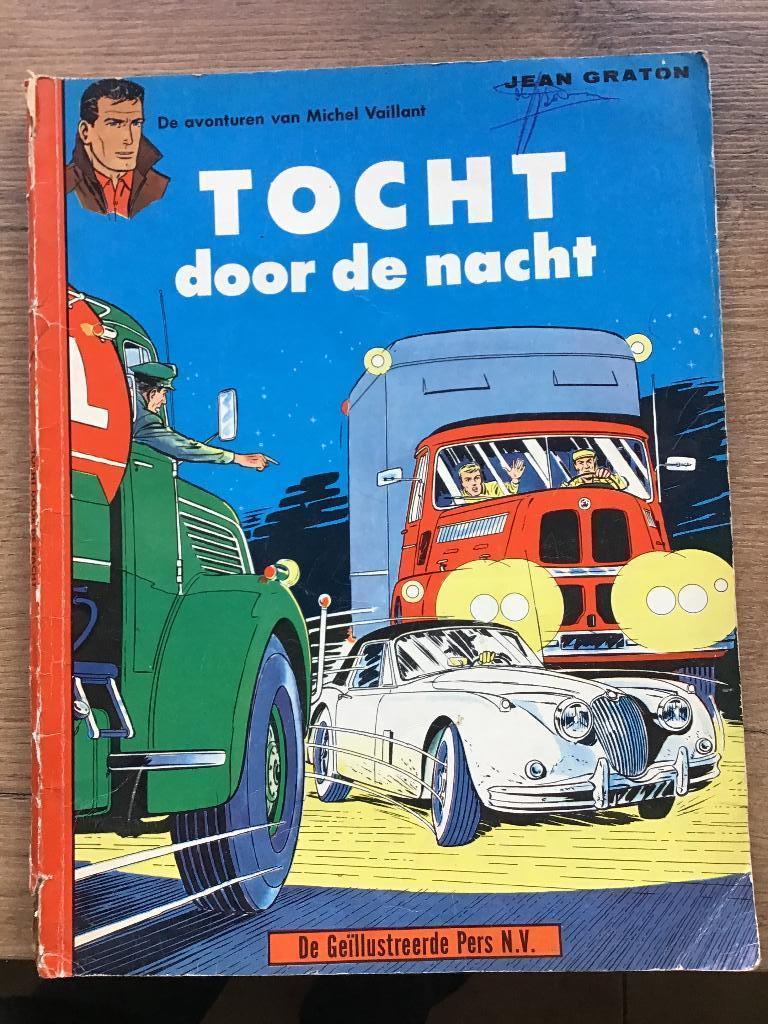 Michel Vaillant:Tocht door de nacht uit 1963, Eén stripboek, Ophalen of Verzenden, Gelezen