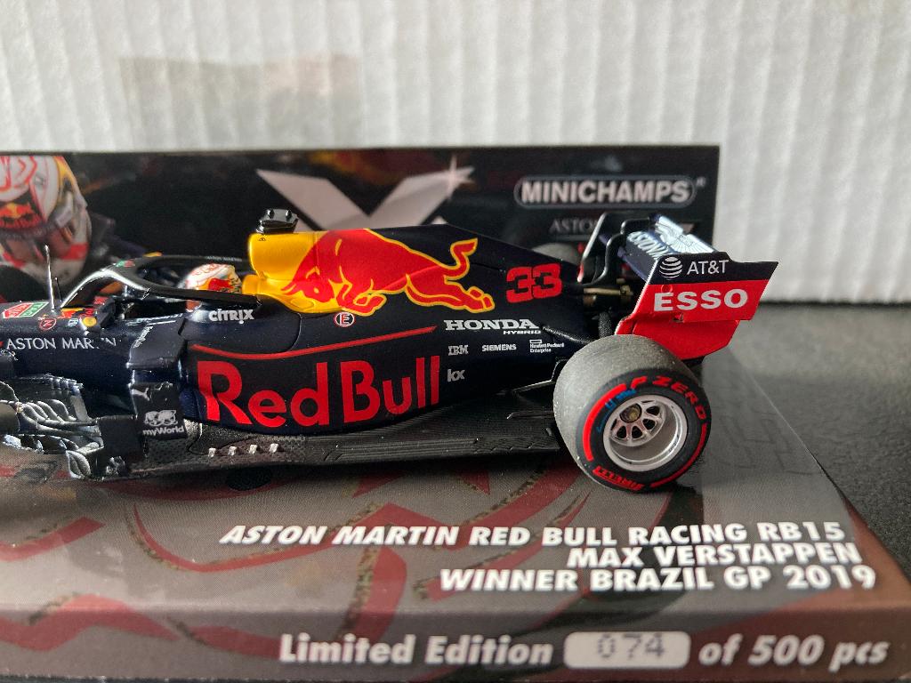 ✅ Max Verstappen 1:43 editie 56 Winner Brazil GP 2019 RB15, Ophalen of Verzenden, Nieuw, Formule 1