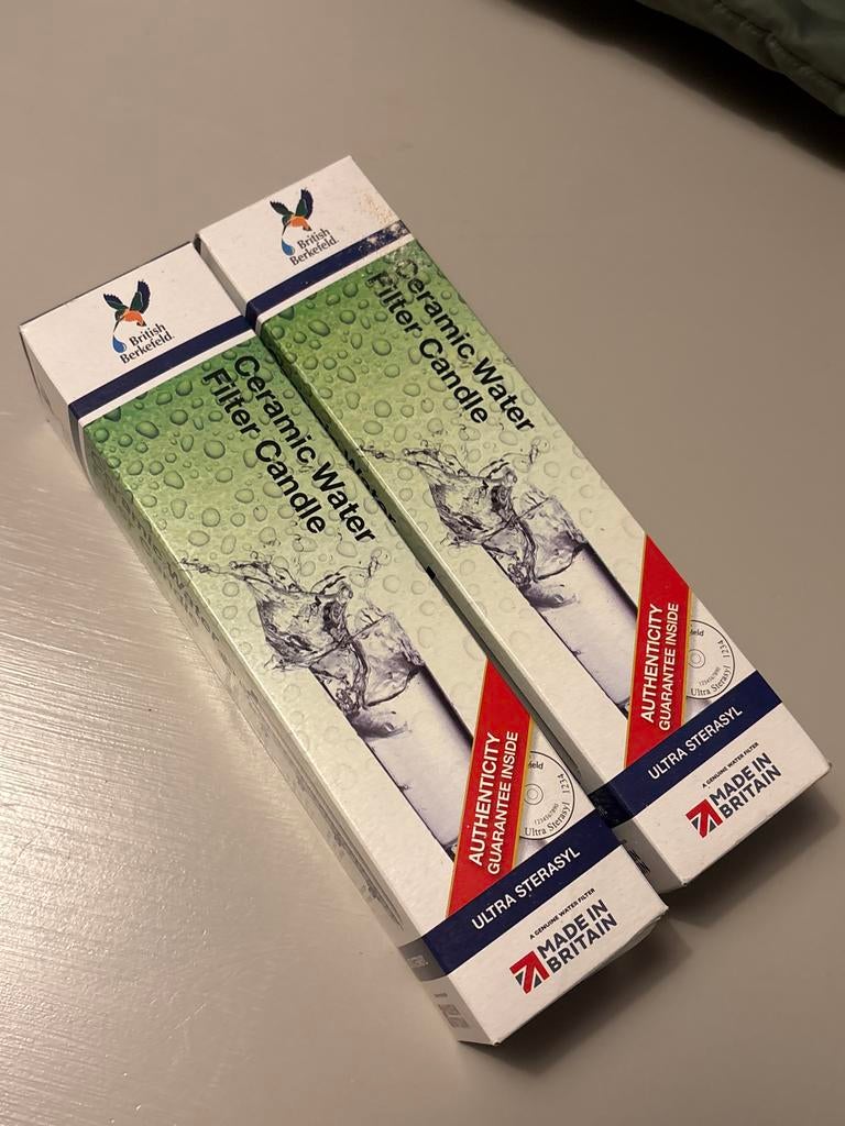 2 Nieuwe British Berkefeld waterfilter filters, Ophalen of Verzenden, Nieuw, Handmatig, Overige typen