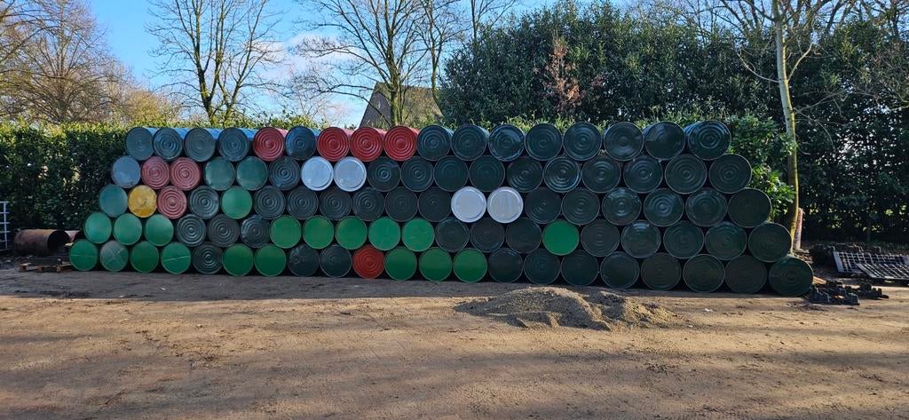 Vuurkorf olievat oliedrum vuurton stookton 200 liter vat🛢🔥, Ophalen, Zo goed als nieuw, Vuurton