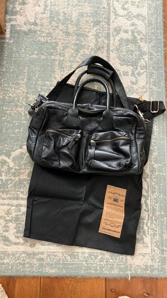 Zwarte cowboysbag, Ophalen of Verzenden, Gebruikt