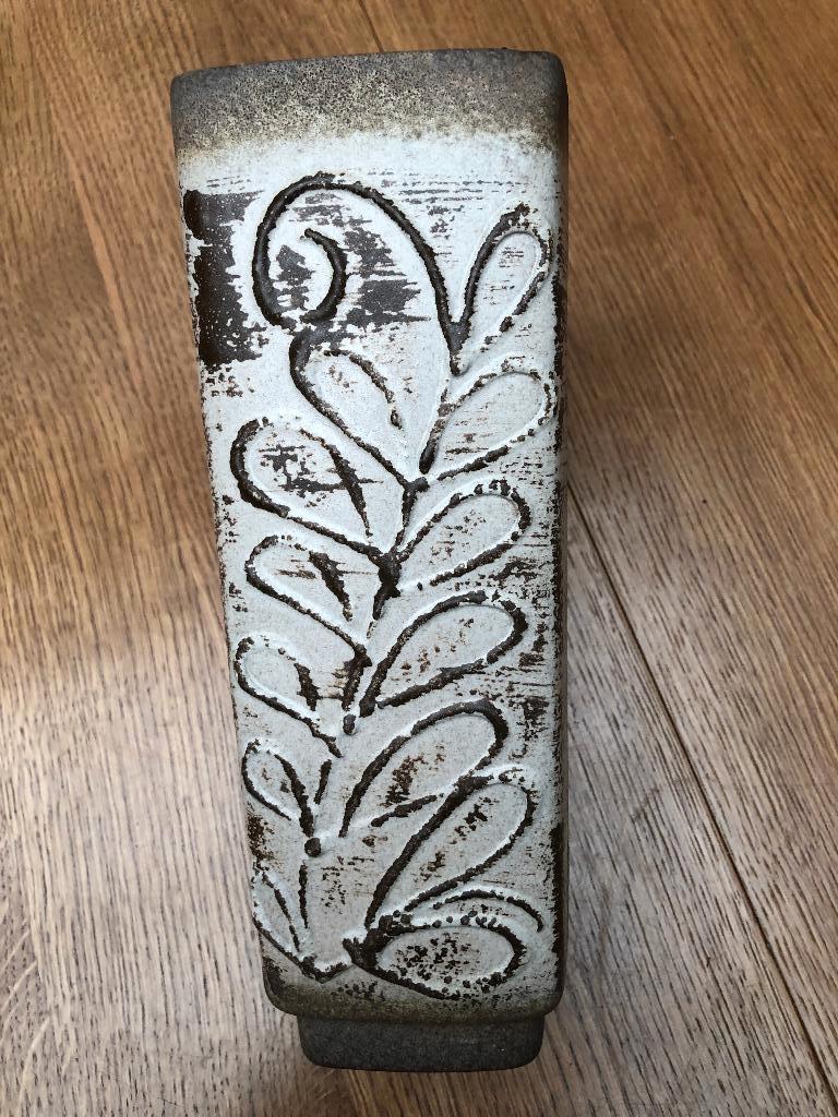 Vintage vaas Strehla 1224/24 Oost-Duits aardewerk Jaren 60, Antiek en Kunst, Ophalen of Verzenden