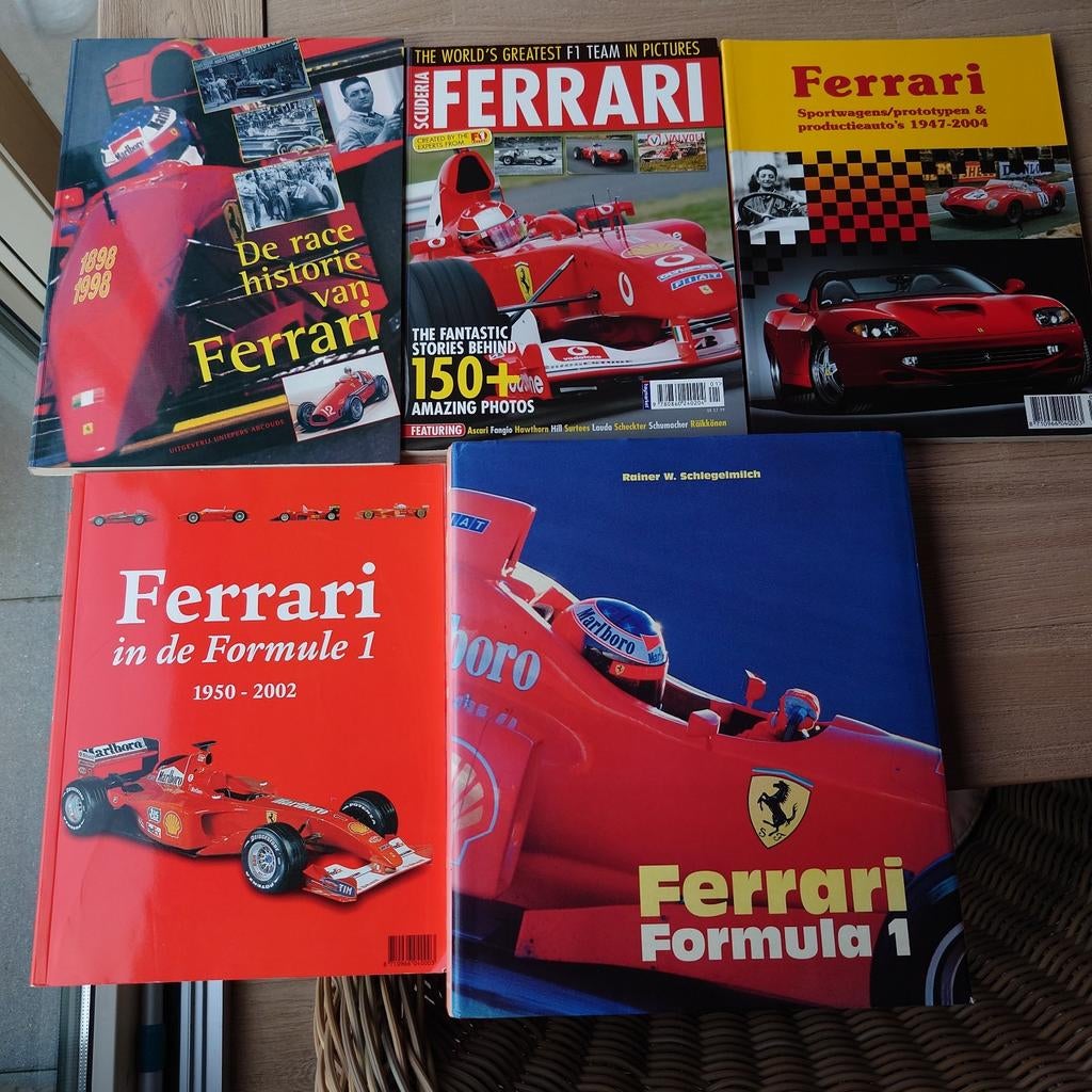 Ferrari formule 1 boeken ( 5 stuks), Ophalen