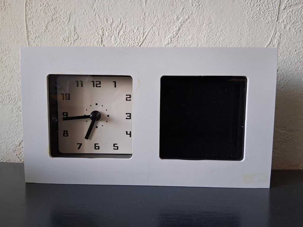 Klokje wekkertje plaats voor foto, Ophalen of Verzenden, Zo goed als nieuw, Wekker of Tafelklok