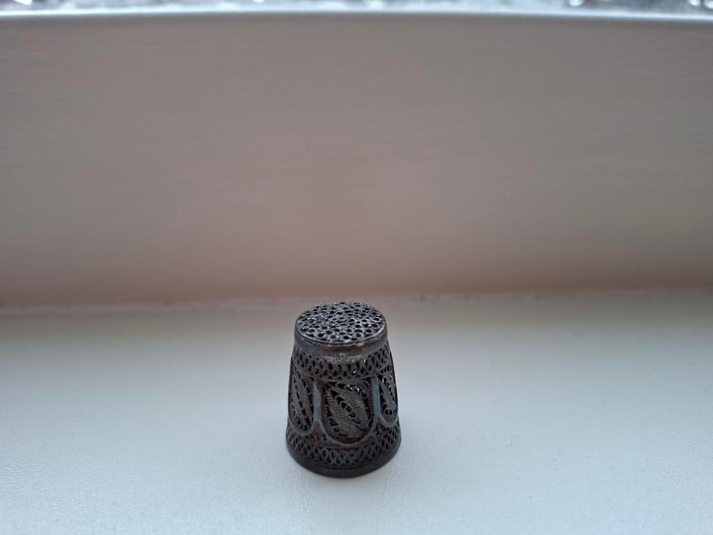 Antieke Vingerhoed, Antiek en Kunst, Antiek | Goud en Zilver, Ophalen of Verzenden