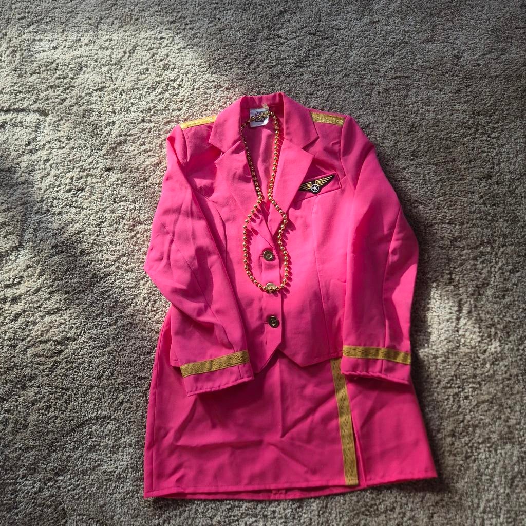 Stewardess pakje roze. Maat 40., Maat 38/40 (M), Carnaval, Ophalen of Verzenden, Zo goed als nieuw