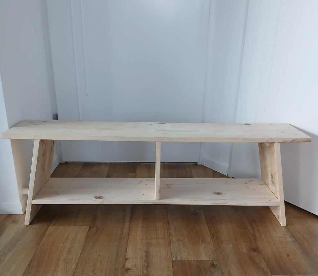 Bankje / Halbankje, Ophalen, Minder dan 50 cm, Overige vormen, Hout