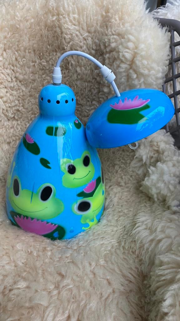 Pylones hanglamp ‘kikkers en waterlelies’, Ophalen of Verzenden, Zo goed als nieuw, Metaal, Minder dan 50 cm