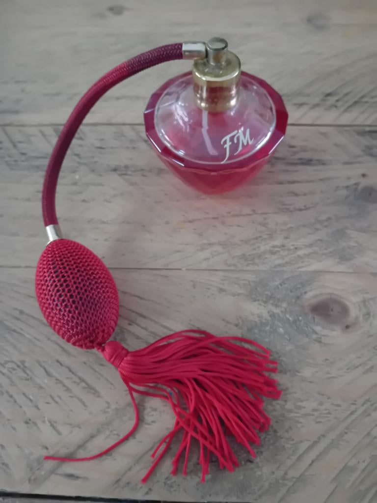 Vintage Parfumfles met Verstuiver, Ophalen of Verzenden, Gebruikt