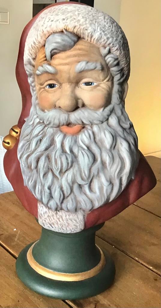 KERSTDECORATIE KERSTBEELD: HOOFD VAN DE KERSTMAN, Diversen, Ophalen of Verzenden, Zo goed als nieuw