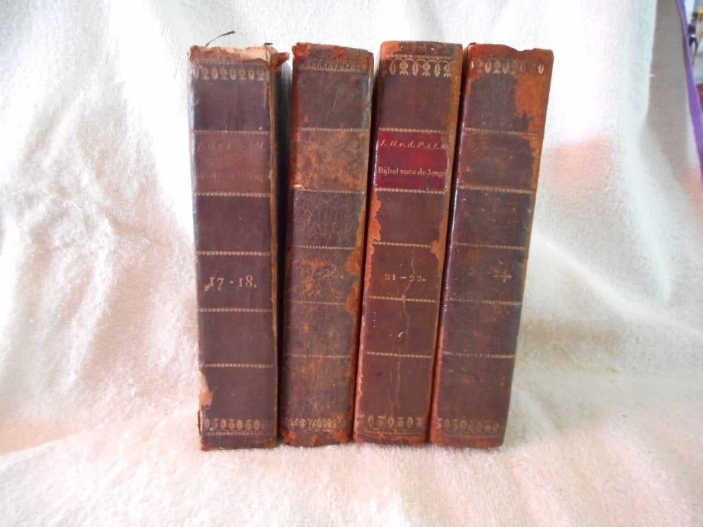 J.H. v.d. Palm- Bijbel voor de jeugd 8 delen in 4 banden, Antiek en Kunst, Antiek | Boeken en Bijbels, Ophalen of Verzenden