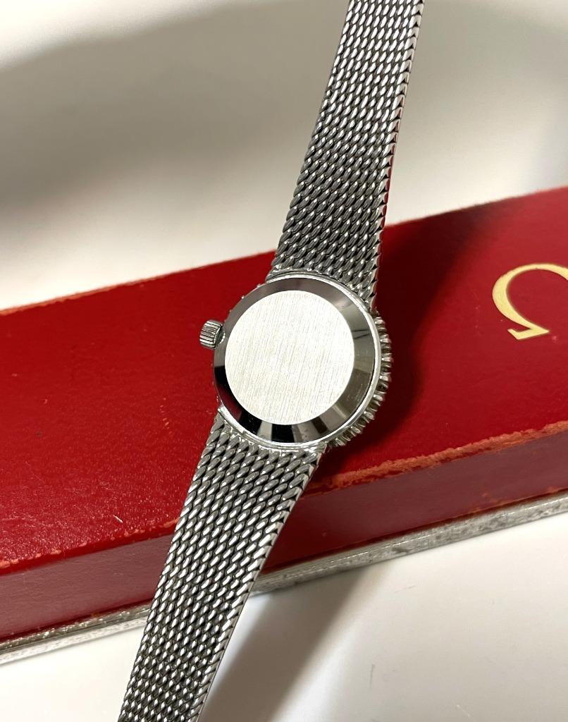 Omega de Ville Witgouden Lady Diamond Watch 1970 Ref. 7243, Overige merken, Polshorloge, Onbekend, Ophalen of Verzenden