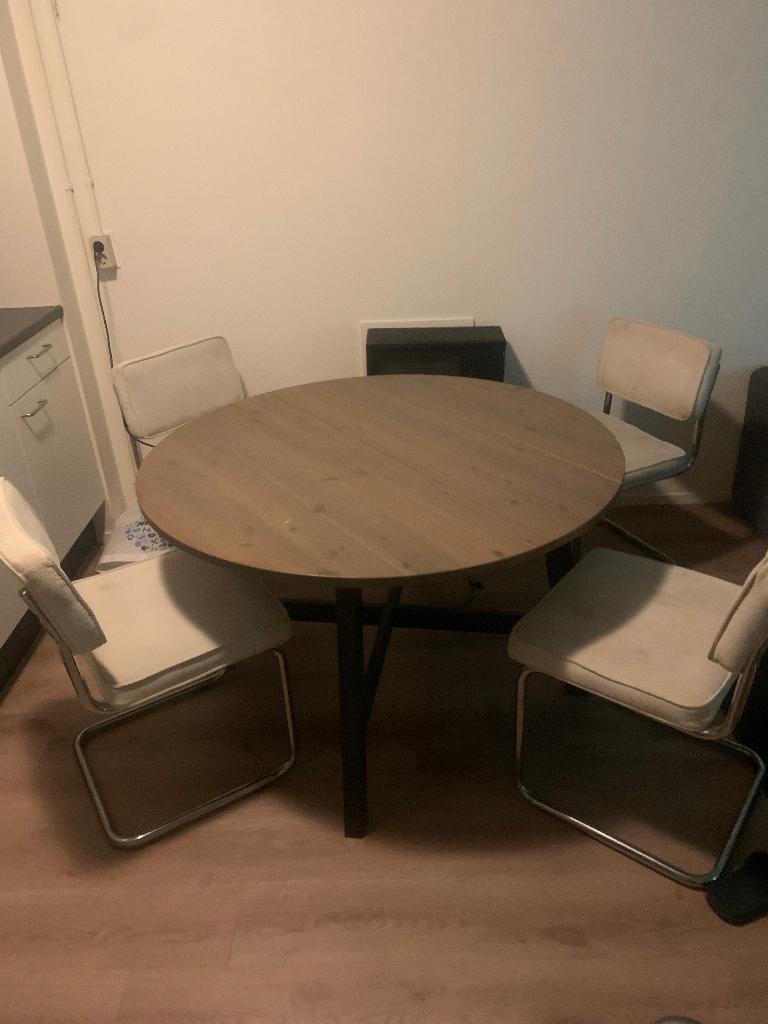 Tafel, Huis en Inrichting, Tafels | Eettafels, Ophalen, 50 tot 100 cm, 100 tot 150 cm, Zo goed als nieuw