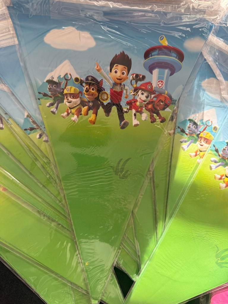 Paw Patrol slinger vlaggenlijn puntslinger, Ophalen of Verzenden, Nieuw, Versiering, Verjaardag