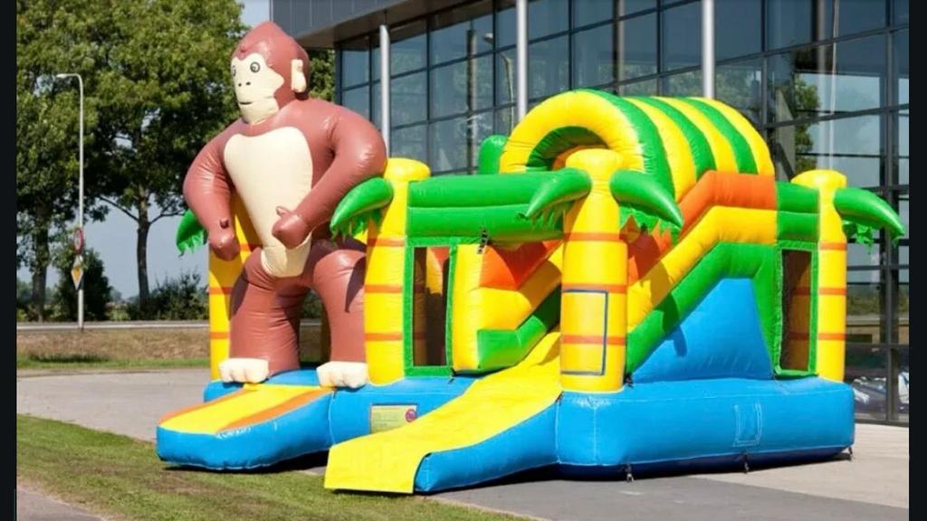 Springkussen Aap te huur, multiplay, Ophalen of Verzenden, Zo goed als nieuw, Overige