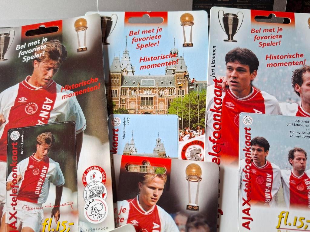 Ajax glorie,s jaren telefoonkaarten, Ophalen of Verzenden