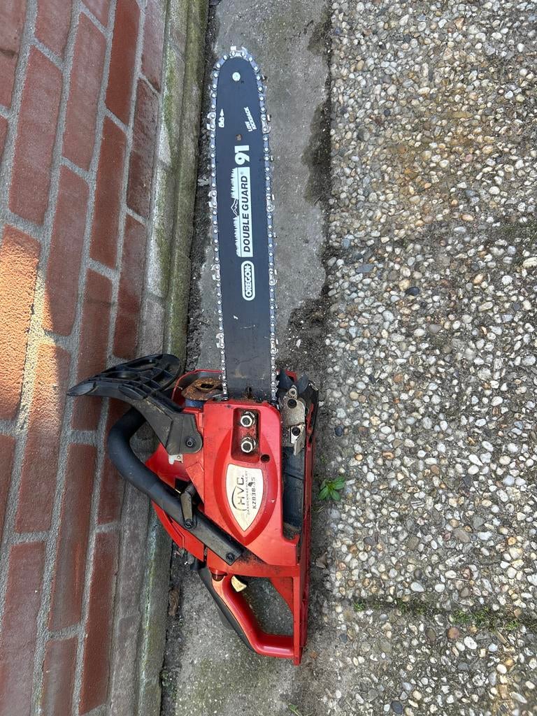 HVC Kettingzaag KZB38-35 - Krachtige Zaag voor Tuinwerk, Ophalen of Verzenden, Gebruikt, Boomzaag