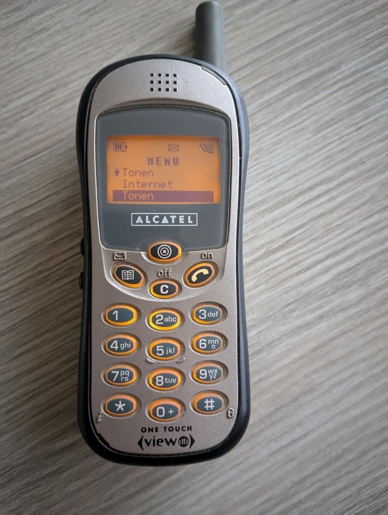 Alcatel One Touch View DB @ retro mobiele telefoon, Ophalen of Verzenden, Gebruikt, Geen camera, Zwart