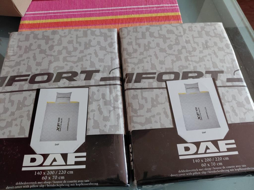 2 Nieuwe DAF 1-persoons dekbedovertrekken met sloop, Ophalen of Verzenden, Nieuw, Jongetje of Meisje, Dekbedovertrek