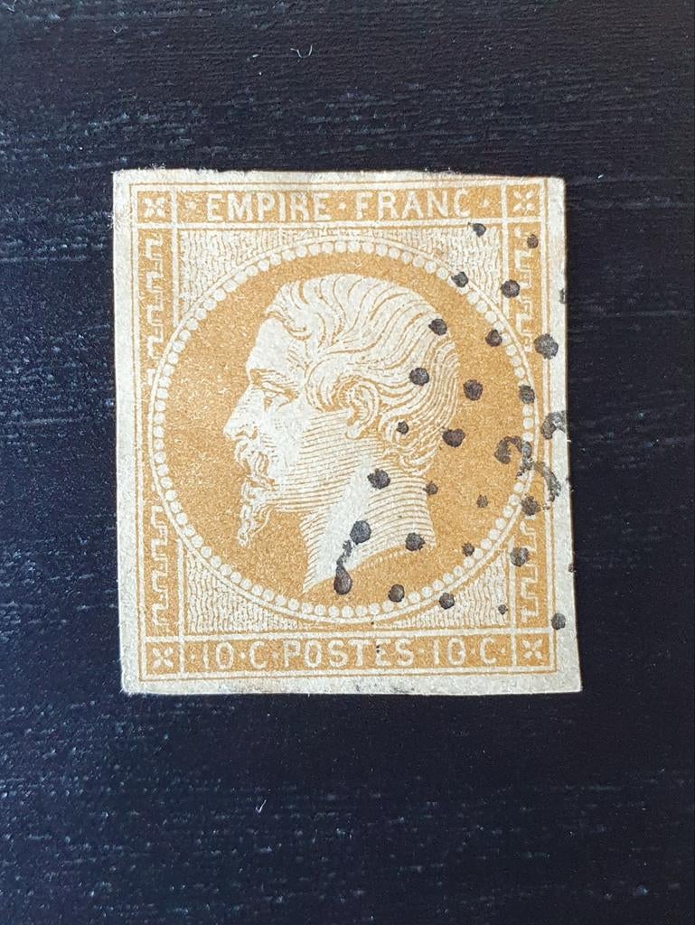 Frankrijk 1853 Napoleon III 10ct Michel 12  I a gestempeld, Verzenden, Gestempeld