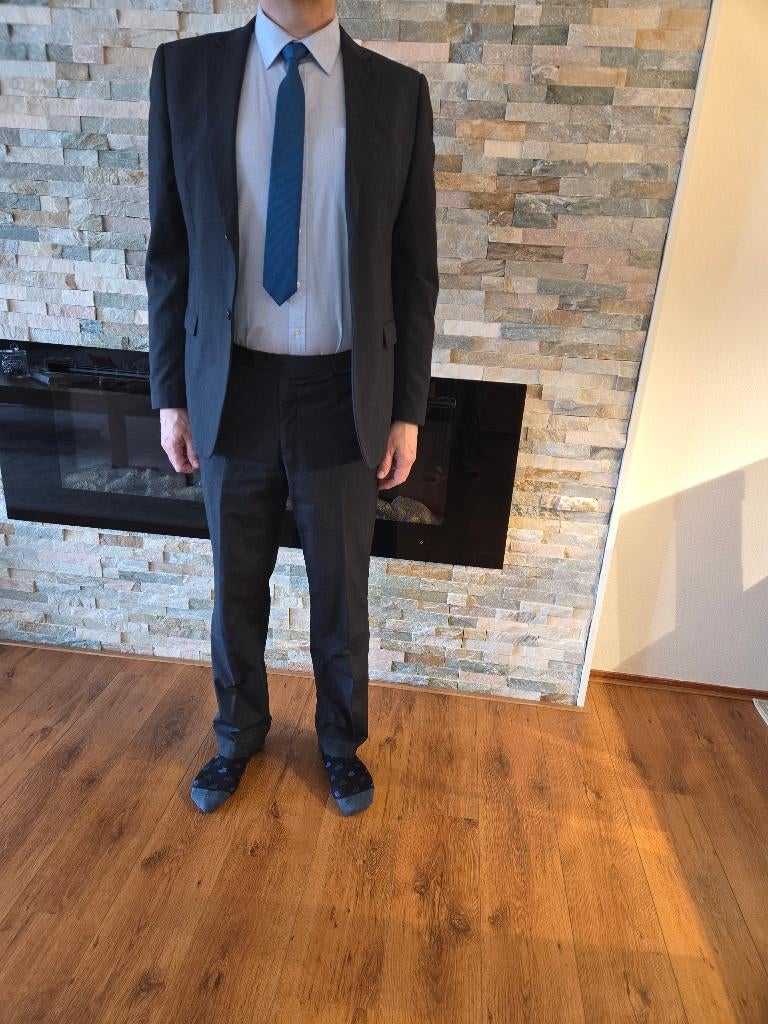 Herenpak, Kleding | Heren, Kostuums en Colberts, Ophalen of Verzenden, Gedragen, Maat 56/58 (XL), Blauw