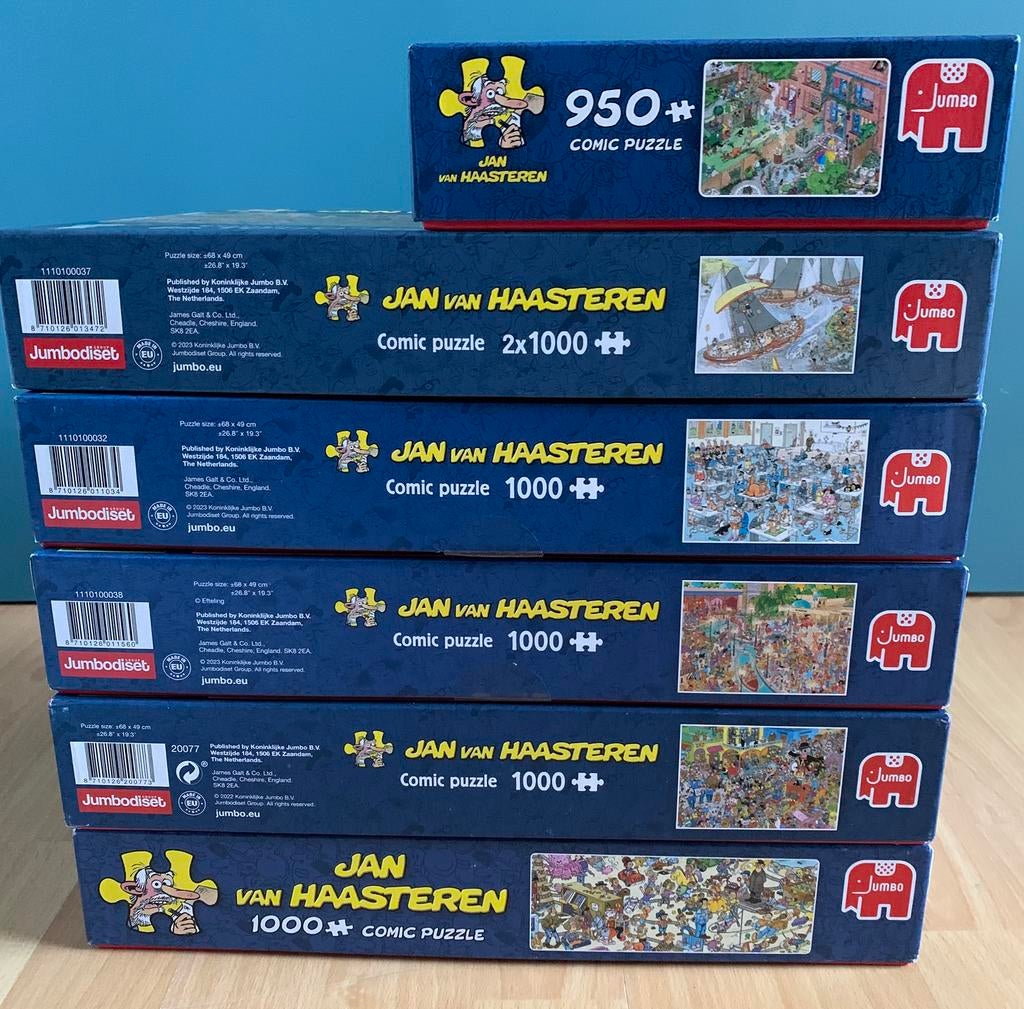 Jan van Haasteren puzzels 1000 stukjes en 1x 950, Hobby en Vrije tijd, Denksport en Puzzels, Ophalen of Verzenden, 500 t/m 1500 stukjes