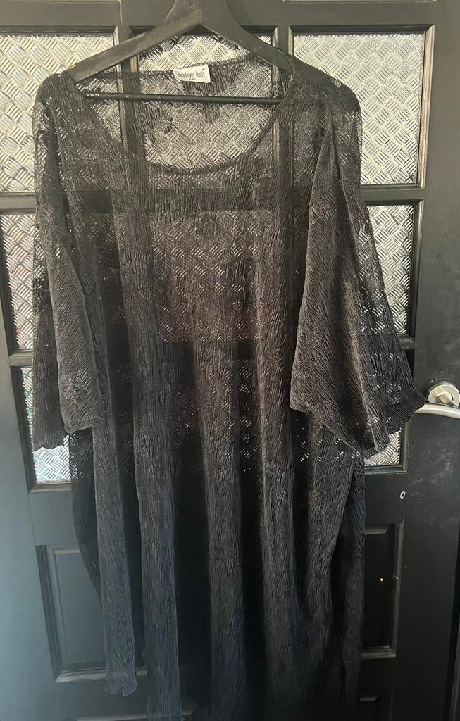 Zwarte doorzichtige jurk xxl, Kleding | Dames, Ophalen of Verzenden, Zo goed als nieuw, Zwart, Jurk